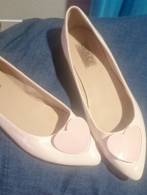 Dolce Vita Pale Pink Heart Pointed Toe Flats